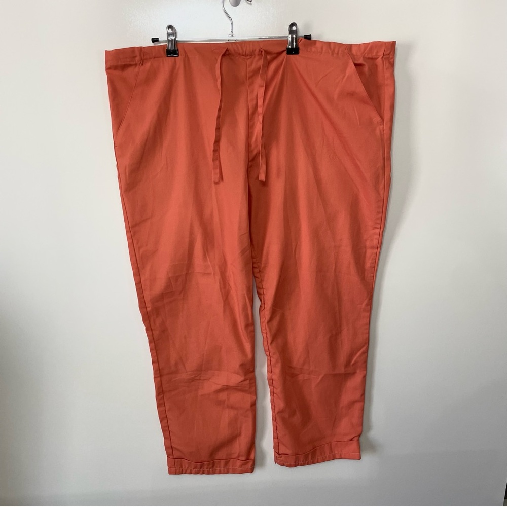 Natural Uniforms Orange Drawstring Scrub Pants Womens S Medical Dental Nurse